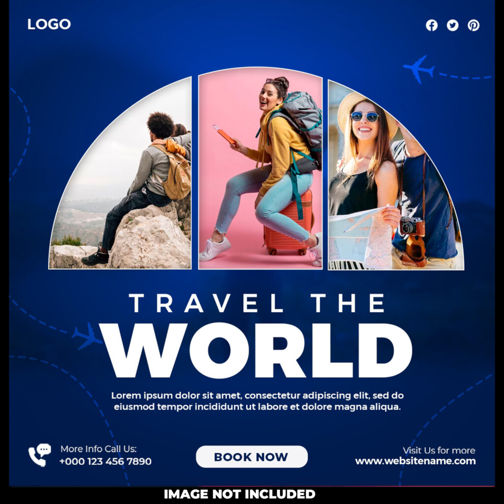 Travel the world social media template - Graphic Guru