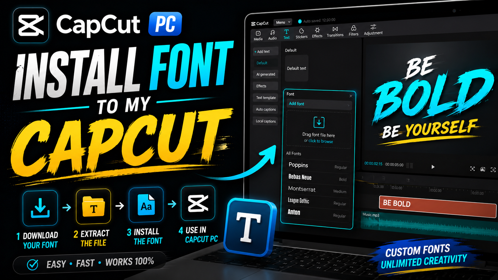 Install Font to My CapCut PC