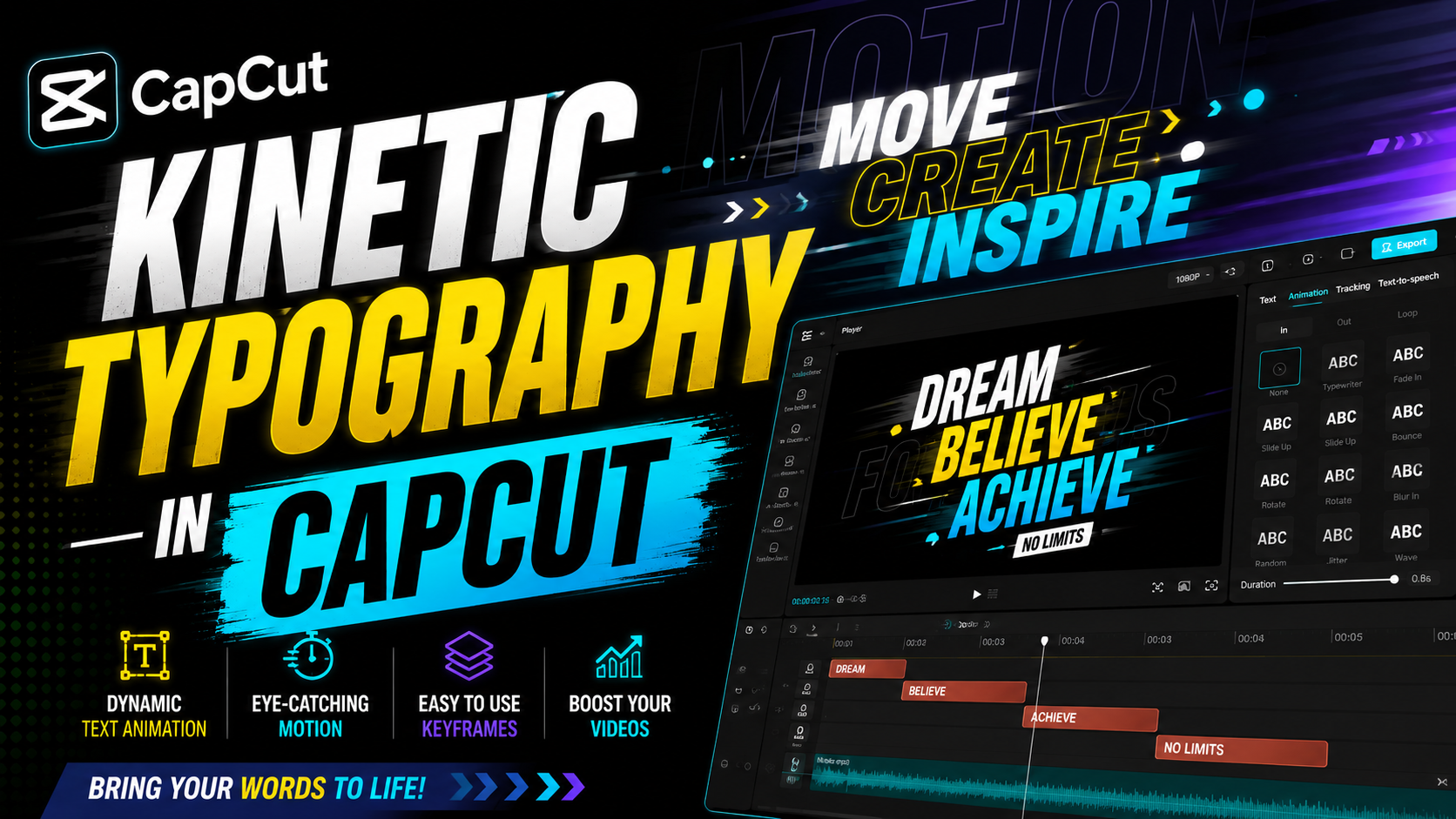 Kinetic Typography in Capcut